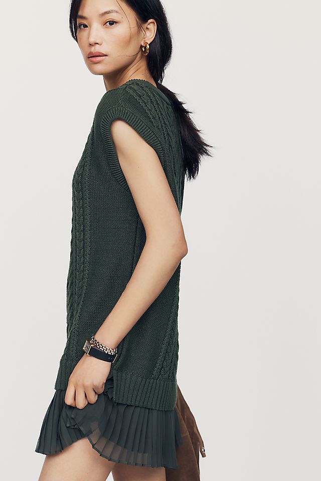 By Anthropologie Delphine Women's Twofer Mini Sweater Dress