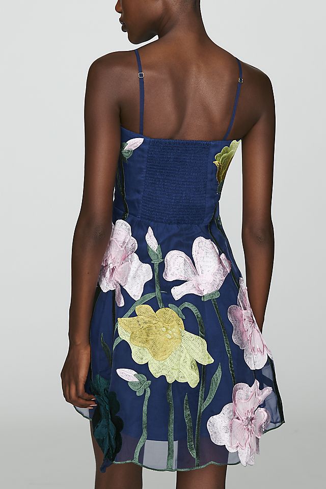 By Anthropologie Floral Organza Women's Mini Dress