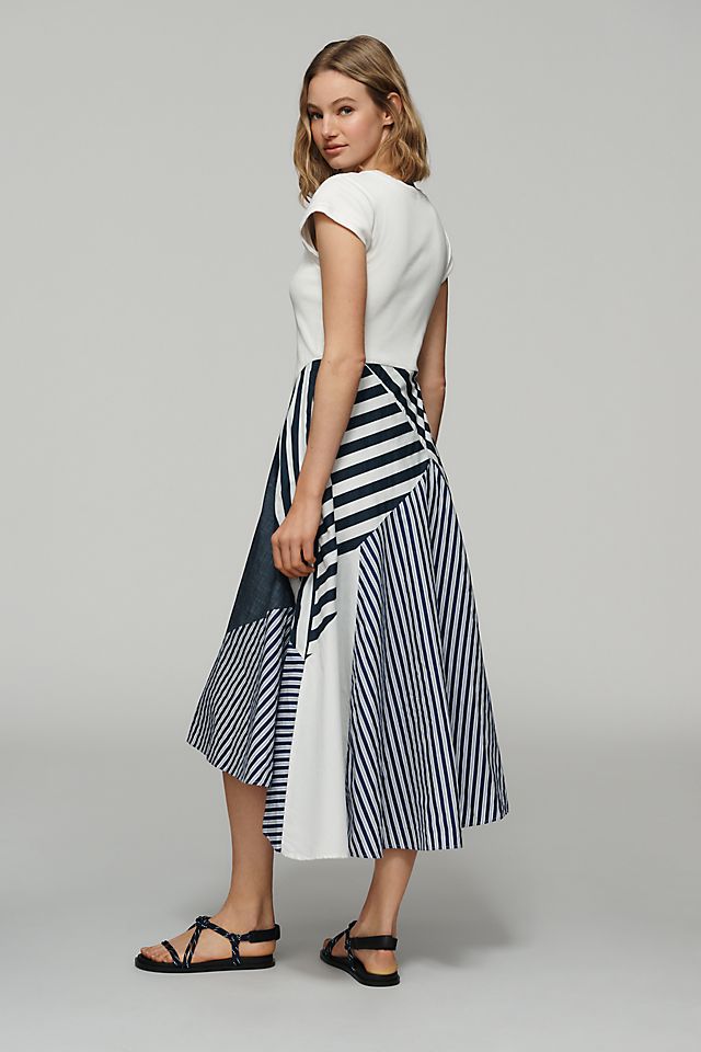 Maeve Women's Twofer Patchwork Midi Dress