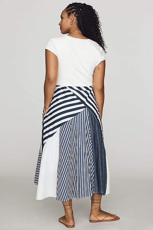 Maeve Women's Twofer Patchwork Midi Dress