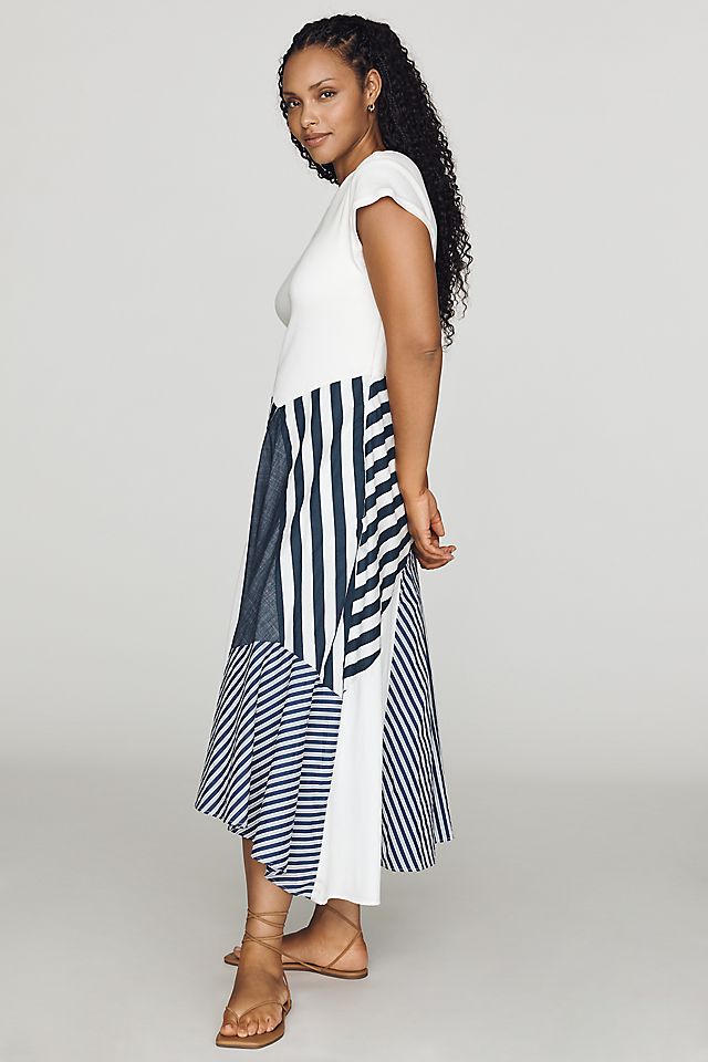 Maeve Women's Twofer Patchwork Midi Dress