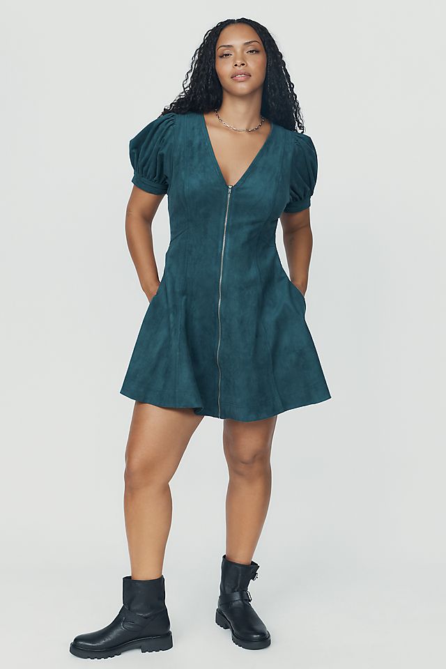 Pilcro Calder Women's Faux-Suede Mini Dress