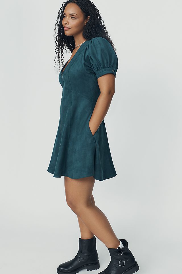 Pilcro Calder Women's Faux-Suede Mini Dress