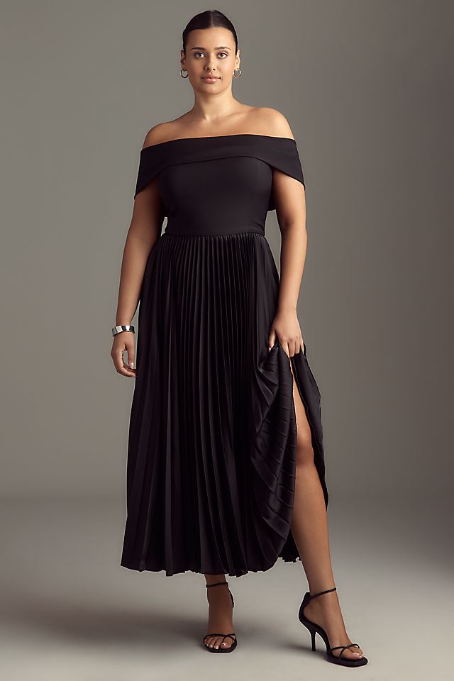 Hutch Women's Off-The-Shoulder Twofer Midi Dress