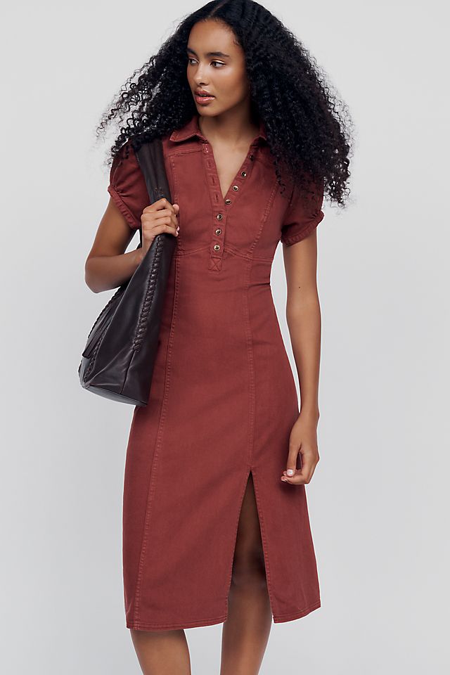 Pilcro Rebekah Women's Denim Slim Midi Dress