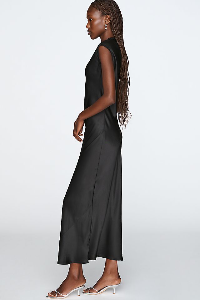 Maeve Women's Charlette Mock-Neck Midi Slip Dress