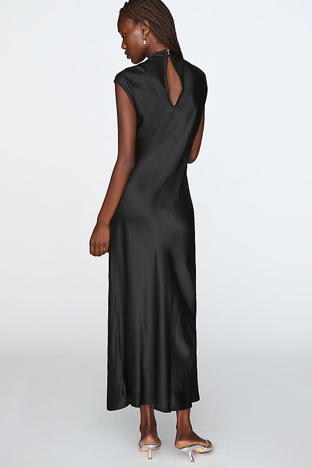 Maeve Women's Charlette Mock-Neck Midi Slip Dress
