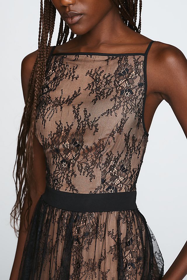 By Anthropologie Lace Organza Women's Midi Dress