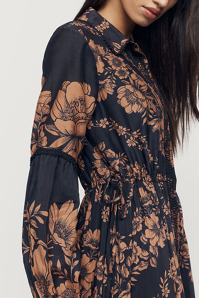 By Anthropologie Eleanora Printed Women's Midi Shirtdress