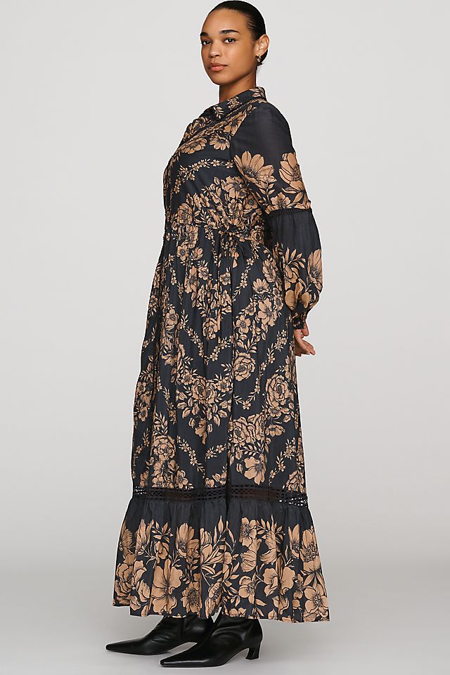By Anthropologie Eleanora Printed Women's Midi Shirtdress