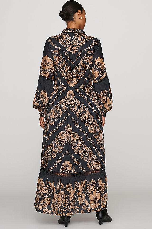 By Anthropologie Eleanora Printed Women's Midi Shirtdress