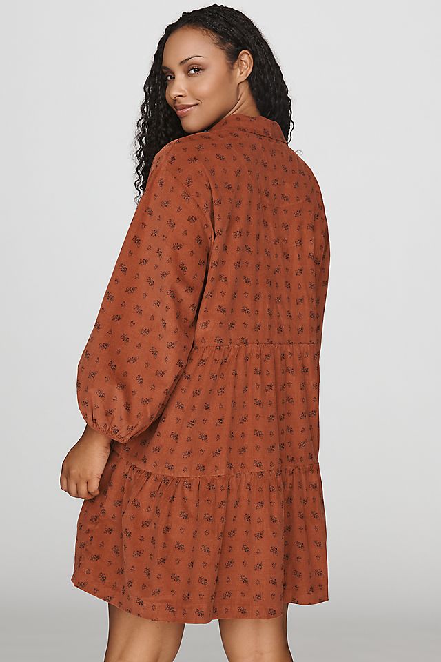 Maeve Bettina Women's Corduroy Mini Shirtdress