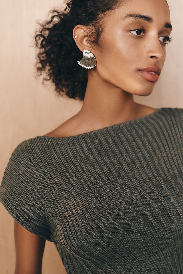 By Anthropologie Women's Ribbed Mini Sweater Dress
