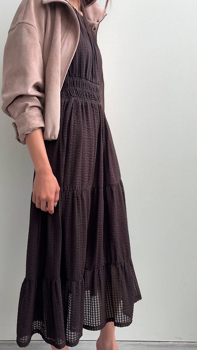 By Anthropologie Sleeveless Smocked Waist Women's Midi Dress