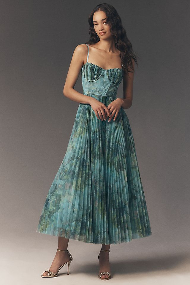 Hutch Amara Women's Pleated Tulle Midi Dress