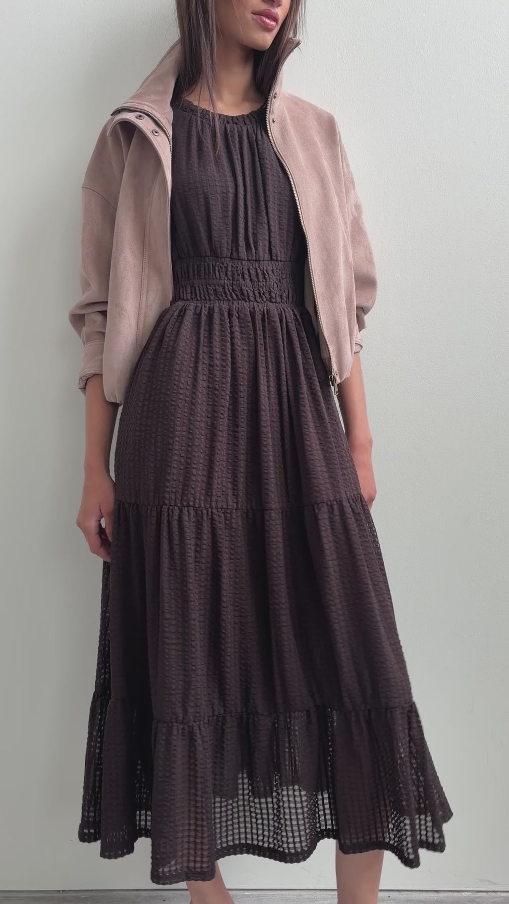 By Anthropologie Sleeveless Smocked Waist Women's Midi Dress