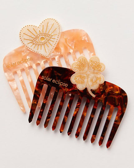 Solar Eclipse Hand-Painted Pocket Comb